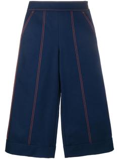 кюлоты с контрастной строчкой MSGM