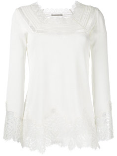 блузка с кружевной отделкой Ermanno Scervino