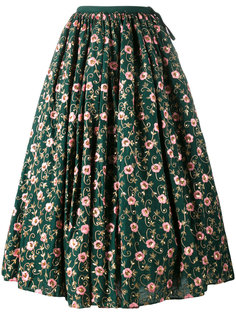 юбка с цветочной вышивкой  Ashish