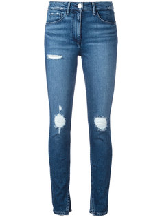 укороченные джинсы с разрезами на щиколотках 3X1