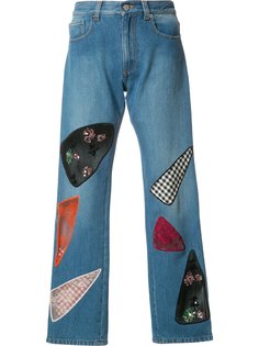 лоскутные джинсы Christopher Kane