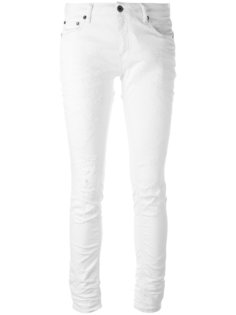 джинсы скинни с рваными деталями Off-White