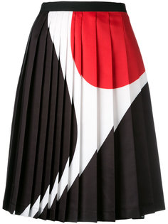 плиссированное платье с геометрическим принтом Neil Barrett
