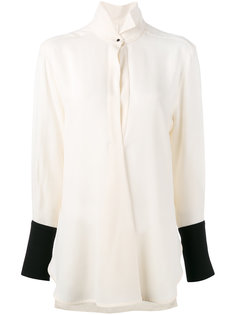 блузка с контрастными манжетами Petar Petrov