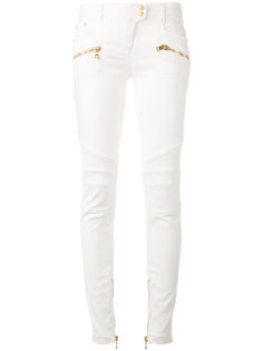 байкерские джинсы скинни Balmain