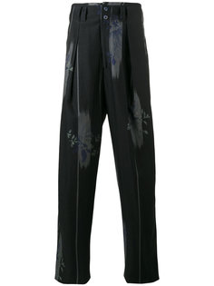 брюки с цветочным принтом Etro