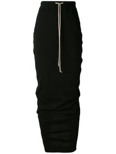 юбка макси со шнурком Rick Owens DRKSHDW