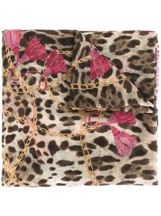 шарф с леопардовым принтом Dolce & Gabbana