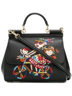 сумка-тоут Sicily с аппликацией Dolce & Gabbana