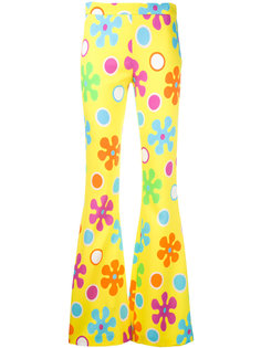 расклешенные брюки с цветочным принтом Moschino