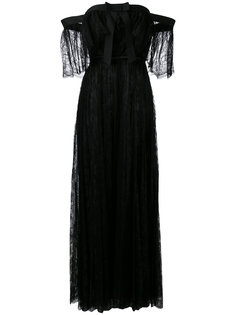 кружевное платье с открытыми плечами  Giambattista Valli