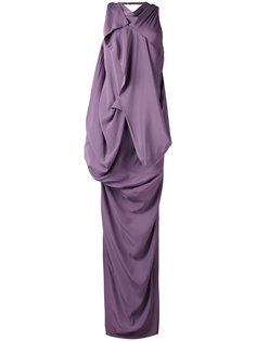 длинное платье с драпировкой Rick Owens