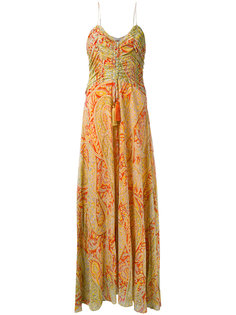 длинное платье с узором пейсли Etro