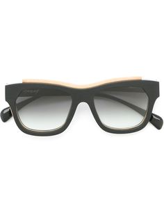 солнцезащитные очки с кожаной деталью Marsèll