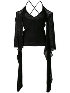 трикотажный топ в рубчик Balmain