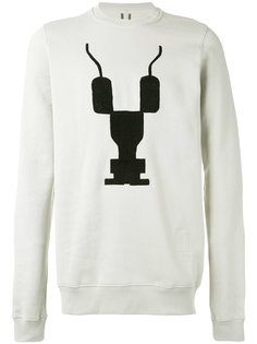толстовка с круглым вырезом и вышивкой Rick Owens DRKSHDW