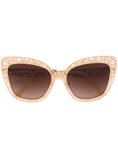 солнцезащитные очки в ажурной оправе Dolce & Gabbana Eyewear