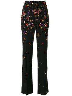 строгие брюки с цветами Givenchy