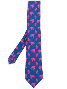 bear-print houndstooth tie Etro