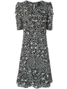 floral and geometric print ruched dress Isabel Marant