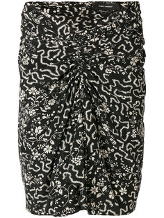 geometric and floral print ruched skirt Isabel Marant