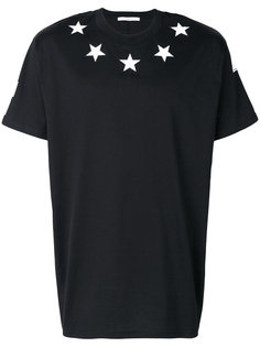 футболка с аппликацией в виде звезд  Givenchy