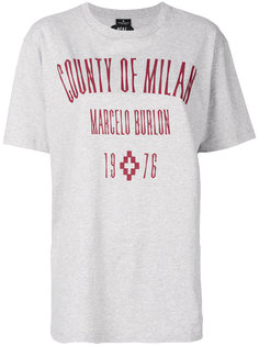 футболка с вышитым логотипом  Marcelo Burlon County Of Milan
