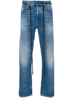джинсы скинни с диагональными полосками Off-White