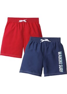 Купальные шорты для мальчиков (2 шт.) (красный/синий) Bonprix