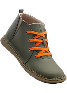 Кожаные ботинки (оливковый/верблюжий) Bonprix