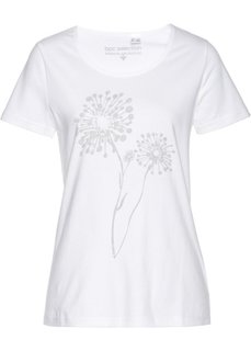 Футболка (белый/серебристый матовый) Bonprix