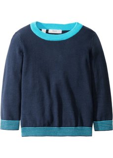 Вязаный пуловер (темно-синий/карибский синий) Bonprix
