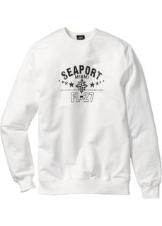 Свитшот Regular Fit с принтом на груди (кремовый) Bonprix