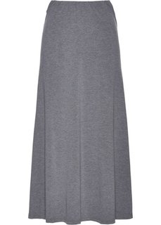 Длинная юбка-миди (серый меланж) Bonprix