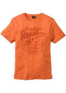 Традиционная футболка с коротким рукавом (оранжевый) Bonprix