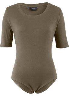 Боди с коротким рукавом (темно-оливковый) Bonprix