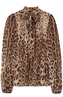 Полупрозрачная блуза из шелка Dolce &amp; Gabbana
