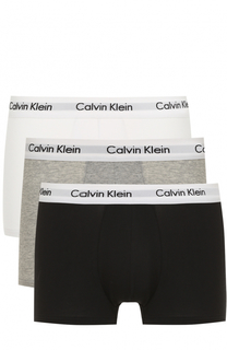 Комплект из трех хлопковых боксеров с широкой резинкой Calvin Klein