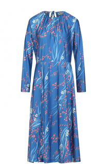 Платье-миди с цветочным принтом Balenciaga