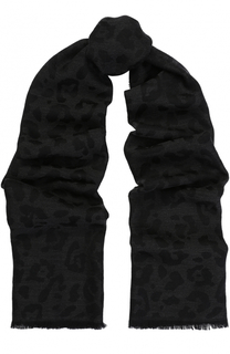 Шерстяной шарф с необработанным краем Lanvin