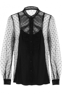 Полупрозрачная блуза с декоративной отделкой REDVALENTINO