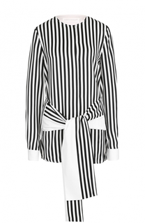 Блуза в контрастную полоску с поясом Victoria by Victoria Beckham