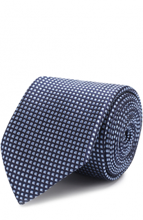 Шелковый галстук с узором HUGO