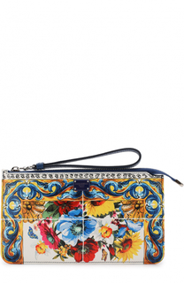 Кожаный кошелек с принтом на молнии Dolce &amp; Gabbana