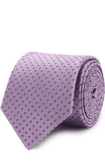 Шелковый галстук с узором HUGO