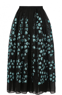 Шелковая юбка-макси с вышивкой Elie Saab