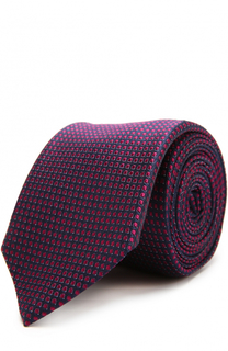 Шелковый галстук с узором HUGO