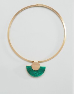 Ожерелье-воротник с бирюзой DesignB - Зеленый