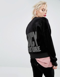 Велюровая куртка Juicy Couture Crystal Westwood - Черный