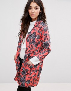 Куртка-кимоно с цветочным принтом Girls On Film - Розовый